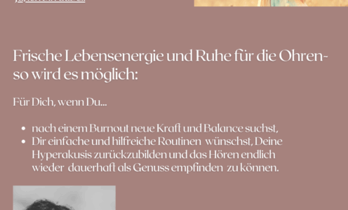 Burnout-Nachsorge & Hyperakusis-Retraining für hochsensible Frauen